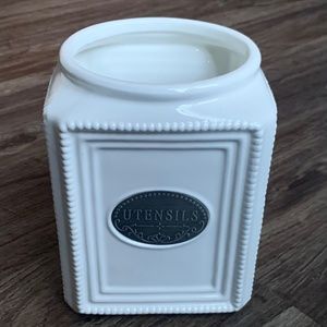 THL “Utensils” Shabby Chic Ceramic Crock